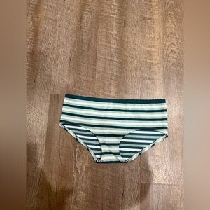 Victoria's Secret Green and White Striped Panties. NWT. Hip huggers